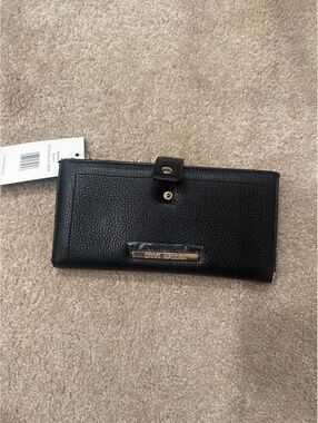 (2)Steve Madden Black Large Bi-Fold Wallet